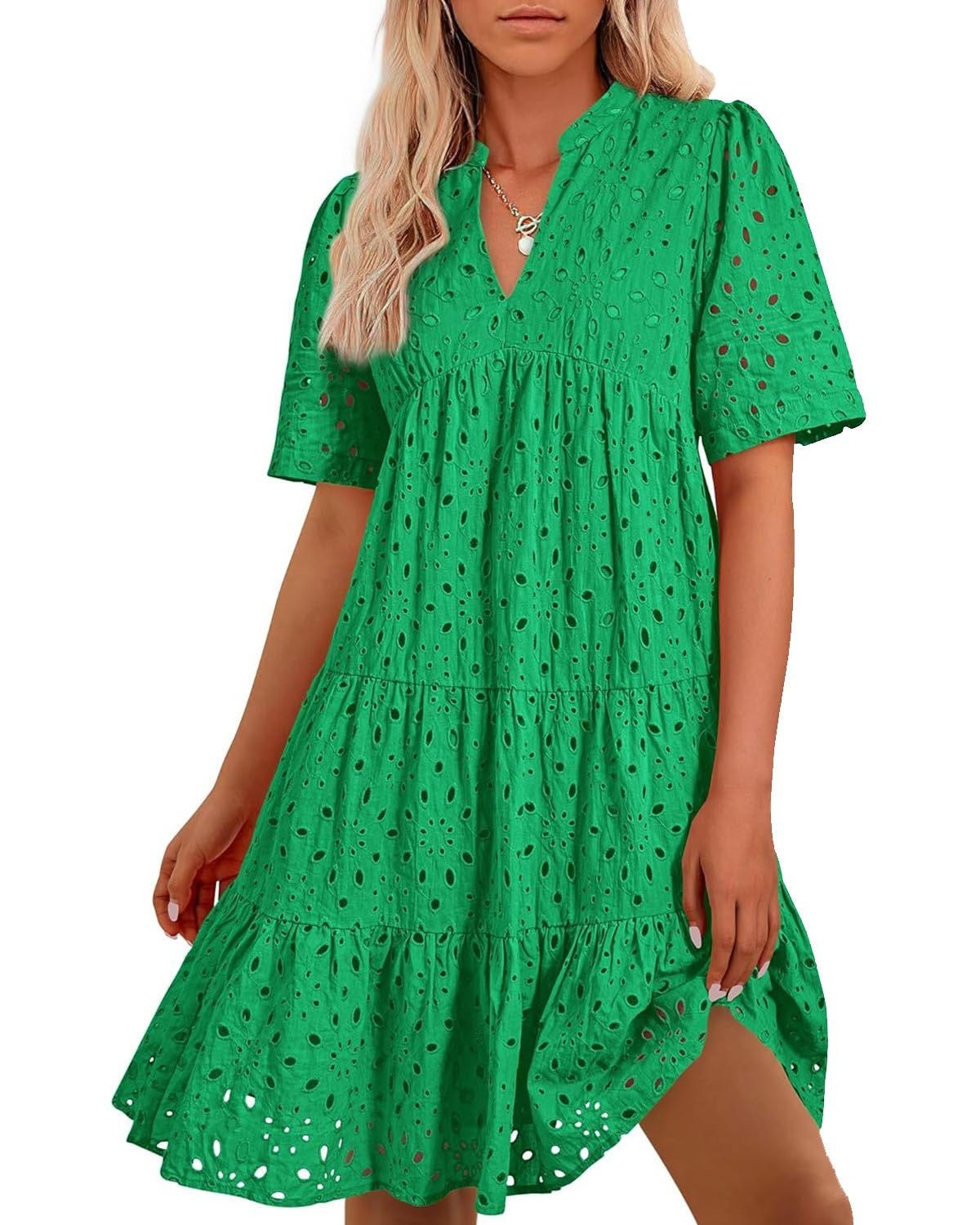 Elle | Lace Ruffle Dress