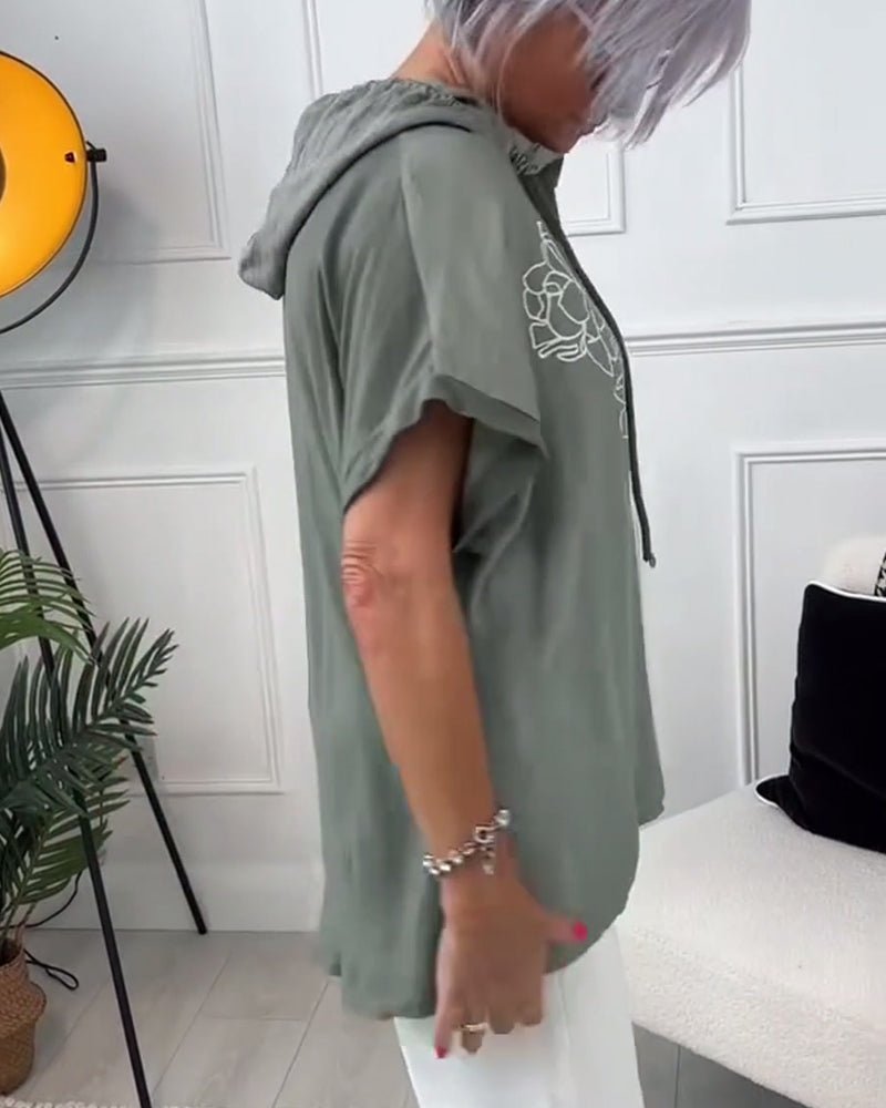 Lory | Floral Hooded Blouse