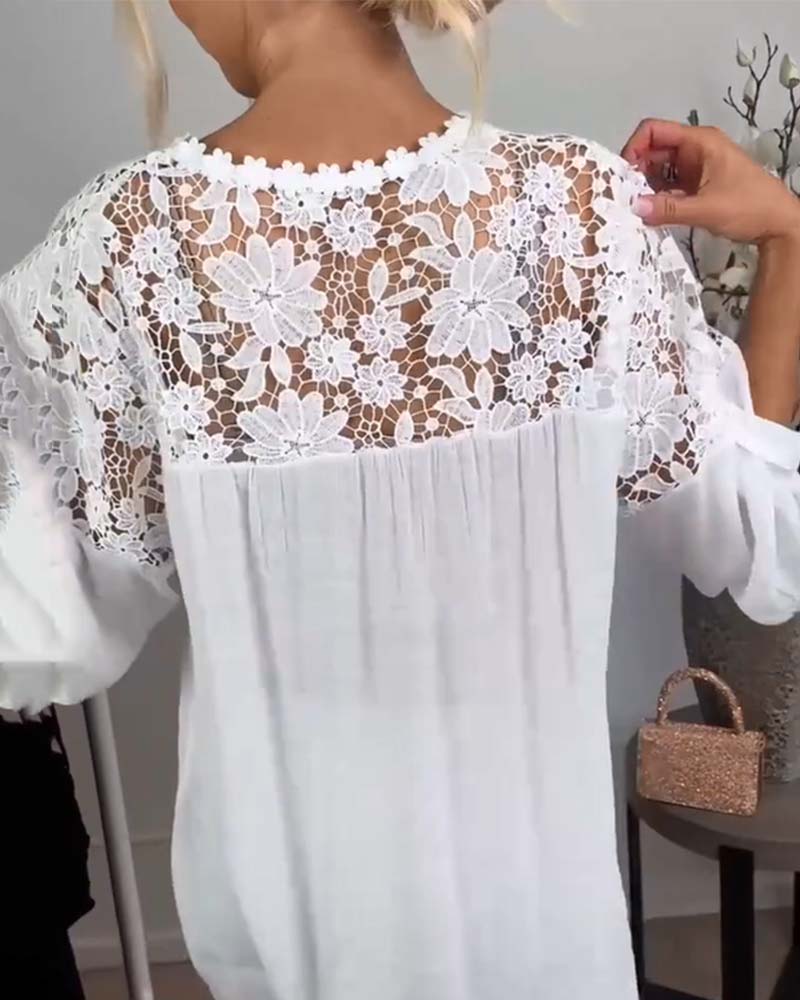 Nica | Lace Patchwork Blouse